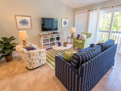 Living Area with Large Couch